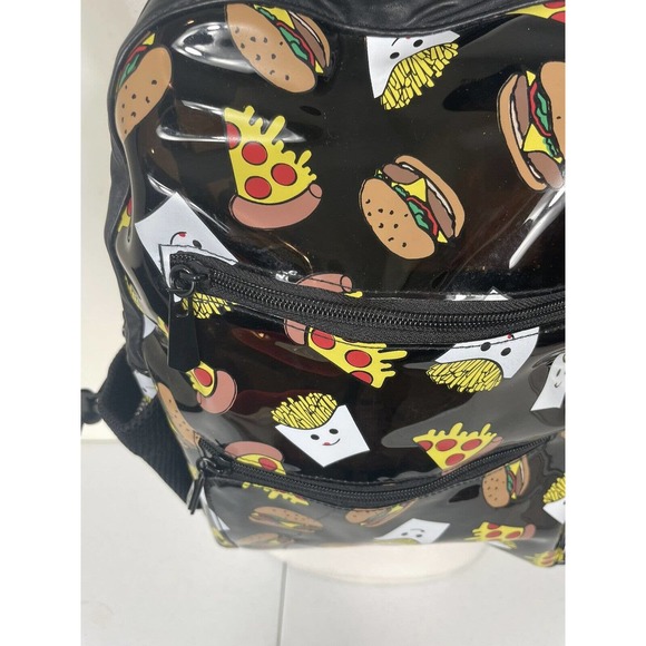 Fast Food Pizza Fries Burger Fashion Circus Sam Edelman Junk Food Backpack Clear - Picture 4 of 8